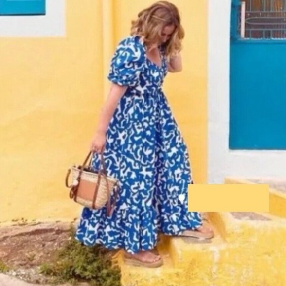 ZARA PRINTED POPLIN DRESS PUFF-SLEEVE Blogger Favorite - Picture 5 of 12